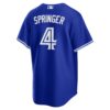 George Springer Toronto Blue Jays Alternate 2 Replica Jersey - Rush Blue, Limited Replica Fan Edition
