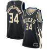 Giannis Antetokounmpo Milwaukee Bucks Jordan Unisex Swingman Jersey Statement Edition Black, Limited Replica Fan Edition