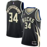 Giannis Antetokounmpo Milwaukee Bucks Jordan Unisex Swingman Jersey Statement Edition Black, Limited Replica Fan Edition