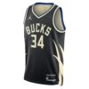 Giannis Antetokounmpo Milwaukee Bucks Jordan Unisex Swingman Jersey Statement Edition Black, Limited Replica Fan Edition