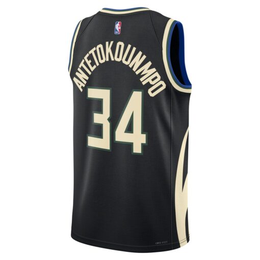 Giannis Antetokounmpo Milwaukee Bucks Jordan Unisex Swingman Jersey Statement Edition Black, Limited Replica Fan Edition