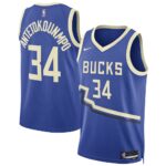 Giannis Antetokounmpo Milwaukee Bucks Unisex 2024/25 Swingman Player Jersey - City Edition - Royal, Limited Replica Fan Edition