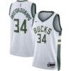 Giannis Antetokounmpo Milwaukee Bucks Unisex Swingman Jersey - Association Edition - White, Limited Replica Fan Edition