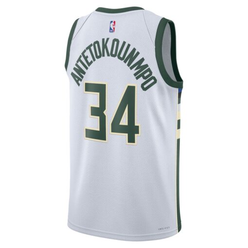 Giannis Antetokounmpo Milwaukee Bucks Unisex Swingman Jersey – Association Edition – White, Limited Replica Fan Edition