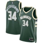 Giannis Antetokounmpo Milwaukee Bucks Unisex Swingman Jersey Icon Edition Hunter Green, Limited Replica Fan Edition