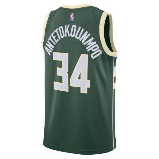 Giannis Antetokounmpo Milwaukee Bucks Unisex Swingman Jersey Icon Edition Hunter Green, Limited Replica Fan Edition