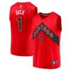 Gradey Dick Toronto Raptors Player Jersey - Icon Edition - Red, Limited Replica Fan Edition