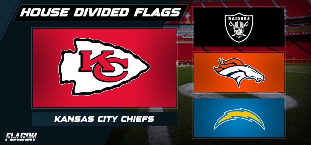 Kansas City Chiefs House Divided Flags