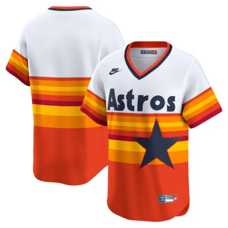 Houston Astros Throwback Cooperstown Collection Limited Jersey – White, Limited Replica Fan Edition