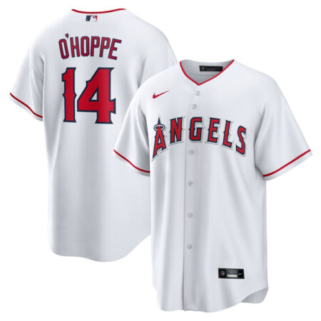 Logan O’Hoppe Los Angeles Angels Jersey – White, Limited Replica Fan Edition