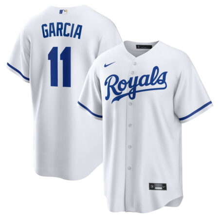 Maikel Garcia Kansas City Royals Jersey – White, Limited Replica Fan Edition