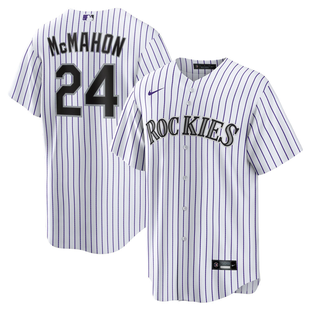 Ryan McMahon Colorado Rockies Jersey – White, Limited Replica Fan Edition