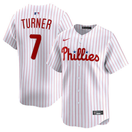 Trea Turner Philadelphia Phillies Jersey – White, Limited Replica Fan Edition
