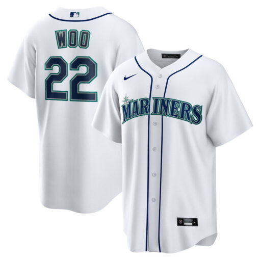 Bryan Woo Seattle Mariners Jersey – White, Limited Replica Fan Edition