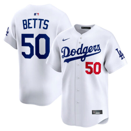 Mookie Betts Los Angeles Dodgers Jersey – White, Limited Replica Fan Edition
