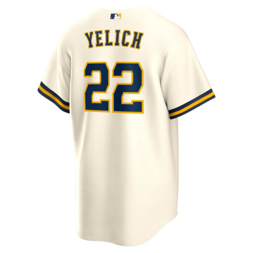 Christian Yelich Milwaukee Brewers Jersey – Cream, Limited Replica Fan Edition