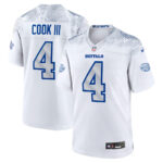 James Cook III Buffalo Bills Jersey - White, Limited Replica Fan Edition