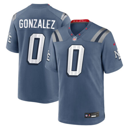Christian Gonzalez New England Patriots Jersey – Storm Blue, Limited Replica Fan Edition