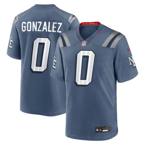 Christian Gonzalez New England Patriots Jersey – Storm Blue, Limited Replica Fan Edition