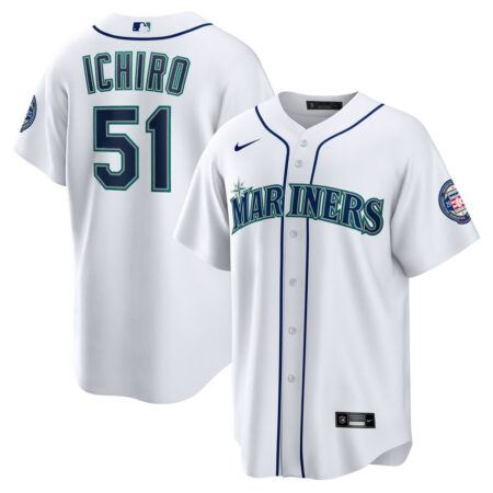 Ichiro Suzuki Seattle Mariners Baseball Jersey – White, Limited Replica Fan Edition
