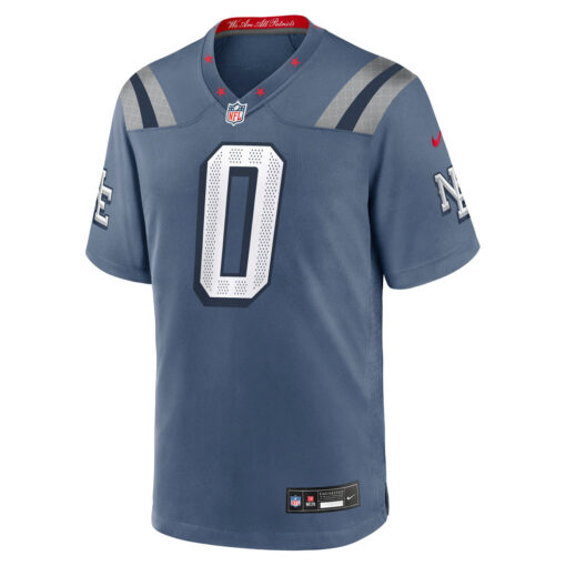 Christian Gonzalez New England Patriots Jersey – Storm Blue, Limited Replica Fan Edition