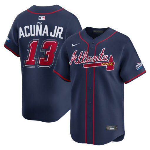 Ronald Acuna Jr. Atlanta Braves MLB Jersey – Navy, Limited Replica Fan Edition