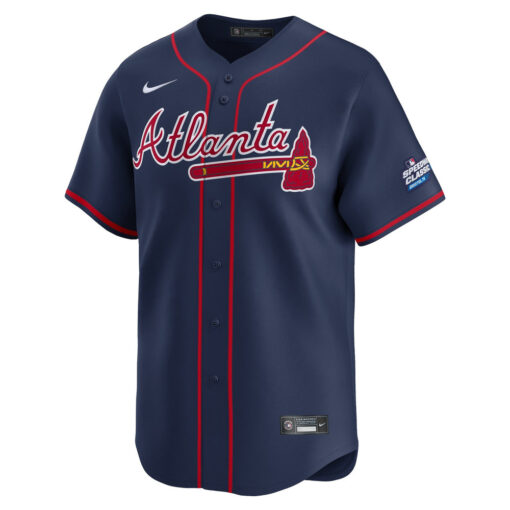 Ronald Acuna Jr. Atlanta Braves MLB Jersey – Navy, Limited Replica Fan Edition