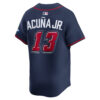 imgi 290 mens nike ronald acuna jr navy atlanta braves 2025 mlb speedway classic alternate limited player jersey ss result