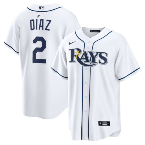 Yandy Díaz Tampa Bay Rays Jersey – White, Limited Replica Fan Edition