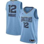 Ja Morant Memphis Grizzlies Jordan Unisex Swingman Jersey Statement Edition Light Blue, Limited Replica Fan Edition
