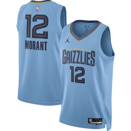 Ja Morant Memphis Grizzlies Jordan Unisex Swingman Jersey Statement Edition Light Blue, Limited Replica Fan Edition