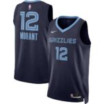Ja Morant Memphis Grizzlies Unisex Swingman Jersey Icon Edition Navy, Limited Replica Fan Edition
