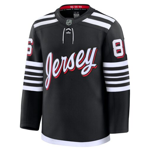 Jack Hughes New Jersey Devils Alternate Premium Jersey – Black, Limited Replica Fan Edition
