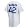 Jackie Robinson Brooklyn Dodgers Home Cooperstown Collection Player Jersey - White, Limited Replica Fan Edition
