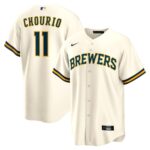 Christian Yelich Milwaukee Brewers Alternate Replica Player Jersey – Cream, Limited Replica Fan Edition