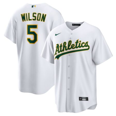 Jacob Wilson Athletics Home Replica Jersey – White, Limited Replica Fan Edition