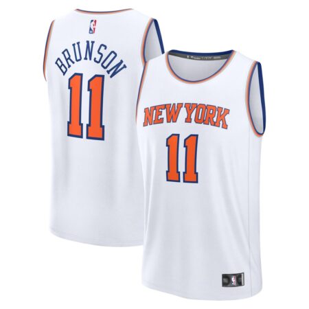 Jalen Brunson New York Knicks Player Jersey – Association Edition – White, Limited Replica Fan Edition