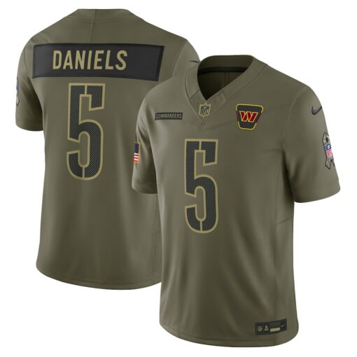 Jayden Daniels Washington Commanders Limited Jersey – Olive, Limited Replica Fan Edition