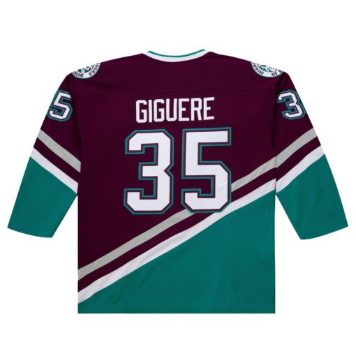 Jean-Sebastien Giguere Anaheim Ducks 2002 Power Play Jersey – Purple, Limited Replica Fan Edition