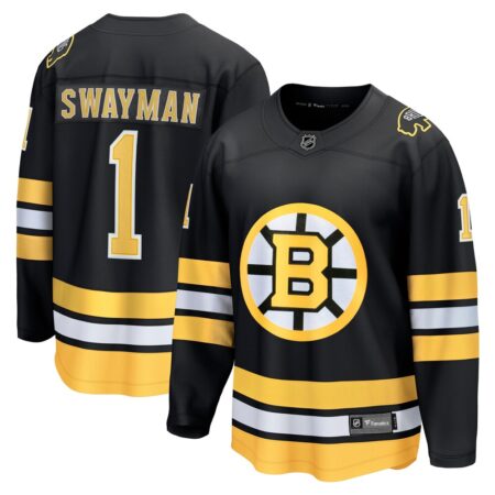Jeremy Swayman Boston Bruins Home Breakaway Player Jersey – Black, Limited Replica Fan Edition