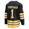 Jeremy Swayman Boston Bruins Home Breakaway Player Jersey - Black, Limited Replica Fan Edition
