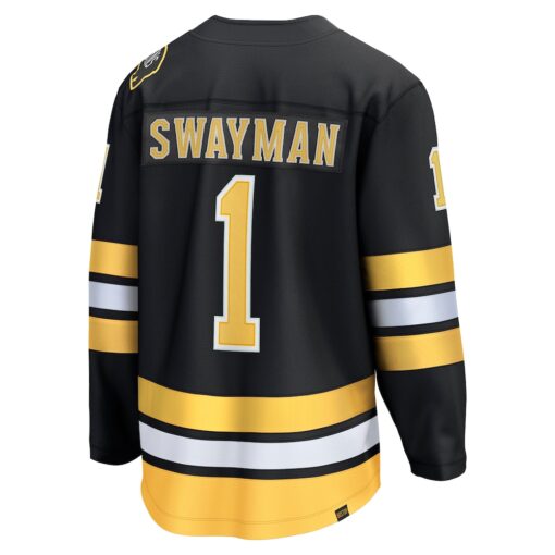 Jeremy Swayman Boston Bruins Home Breakaway Player Jersey – Black, Limited Replica Fan Edition