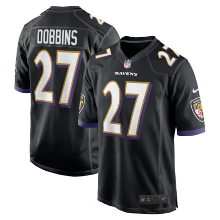 J.K. Dobbins Baltimore Ravens Jersey – Black, Limited Replica Fan Edition