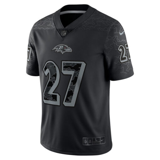 J.K. Dobbins Baltimore Ravens RFLCTV Jersey – Black, Limited Replica Fan Edition