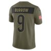 Joe Burrow Cincinnati Bengals Limited Jersey - Olive, Limited Replica Fan Edition