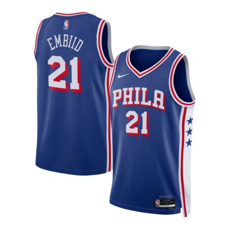Joel Embiid Philadelphia 76ers Unisex Swingman Jersey – Icon Edition – Royal, Limited Replica Fan Edition
