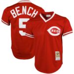Johnny Bench Cincinnati Reds Mitchell & Ness Cooperstown Collection Big & Tall Mesh Batting Practice Jersey - R, Limited Replica Fan Edition