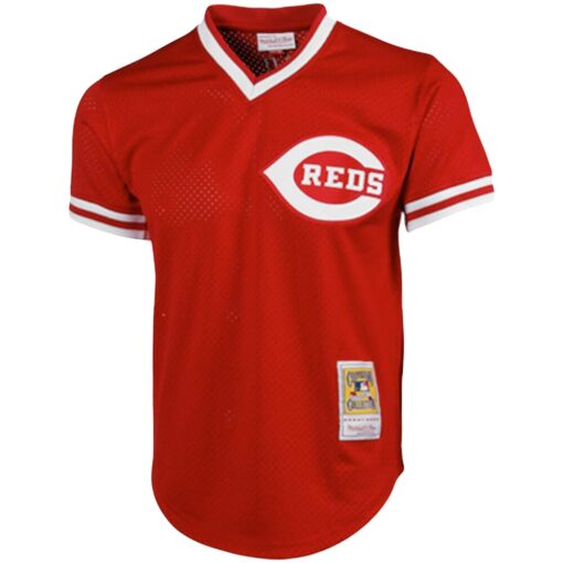 Johnny Bench Cincinnati Reds Mitchell & Ness Cooperstown Collection Big & Tall Mesh Batting Practice Jersey – R, Limited Replica Fan Edition