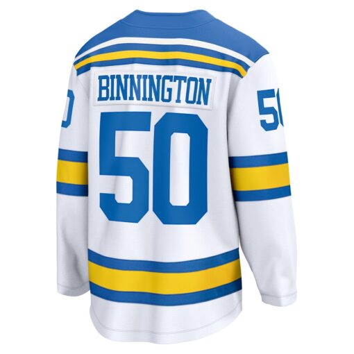 Jordan Binnington St. Louis Blues Away Breakaway Player Jersey – White, Limited Replica Fan Edition