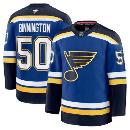 Jordan Binnington St. Louis Blues Home Premium Jersey – Blue, Limited Replica Fan Edition